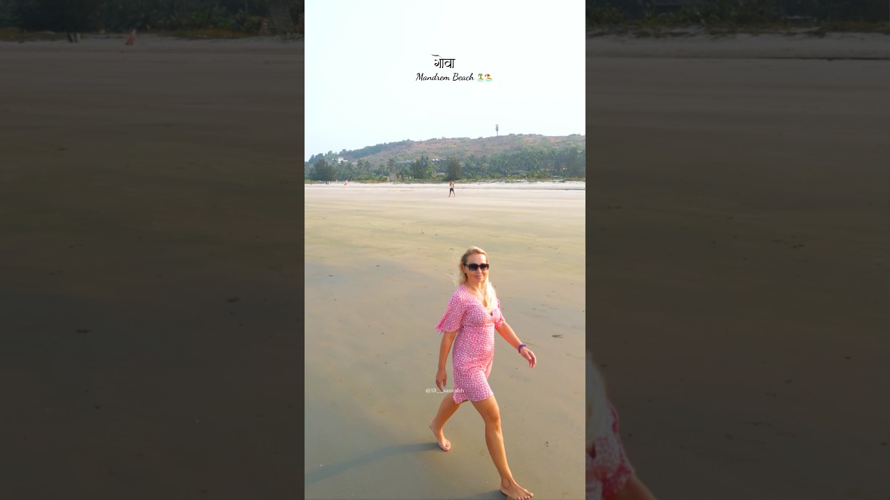 Goa mandrem beach | North goa | russian beach #shorts #goa #mandrem #northgoa #travel