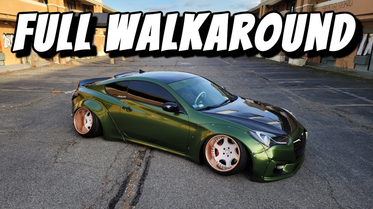 Full Walkaround Of My Bagged, Widebodied, and Stanced Hyundai Genesis Coupe 2.0t R-Spec