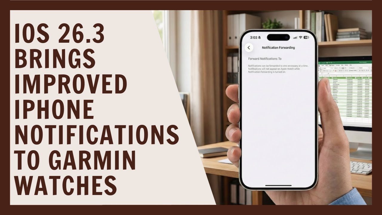 iOS 26.3 улучшает работу уведомлений iPhone на часах Garmin.