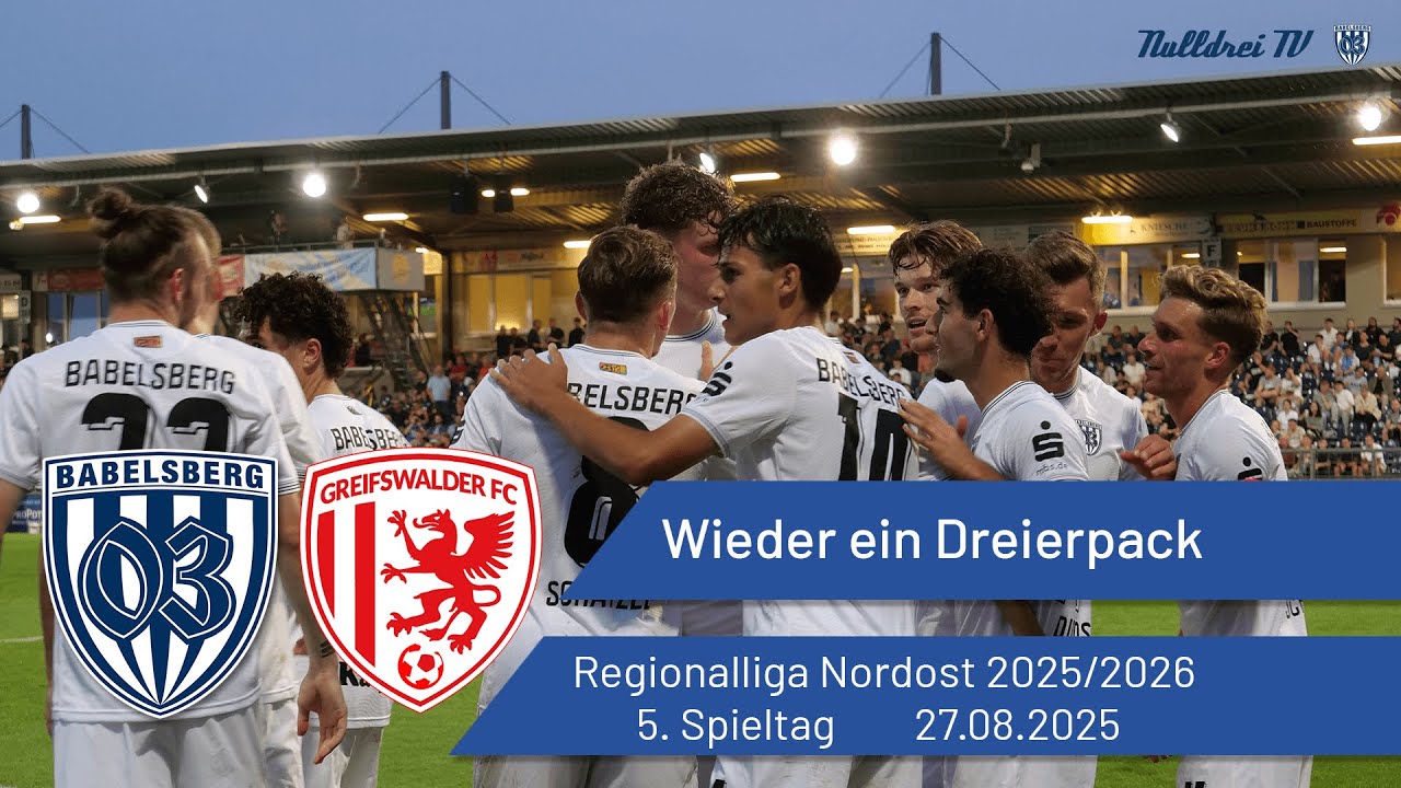 Wieder ein Dreierpack | Babelsberg 03 vs. Greifswalder FC | nulldreitv | 2025/26