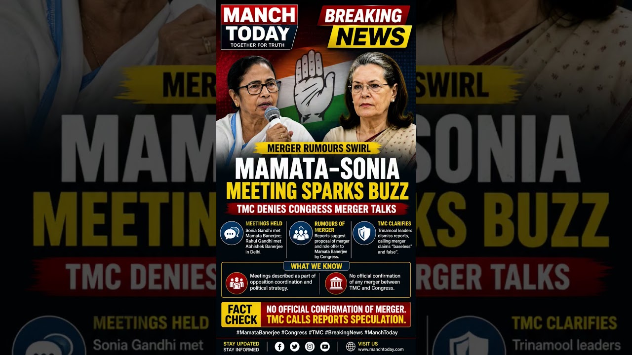 Mamata Banerjee&ndash;Sonia Gandhi Meeting Sparks Merger Rumours; TMC Denies Congress Merger Talks |