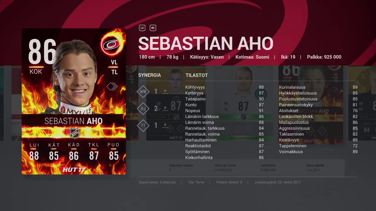 NHL 17 HUT: V&Auml;H&Auml;VARAISTEN VAIHTOP&Auml;IV&Auml;