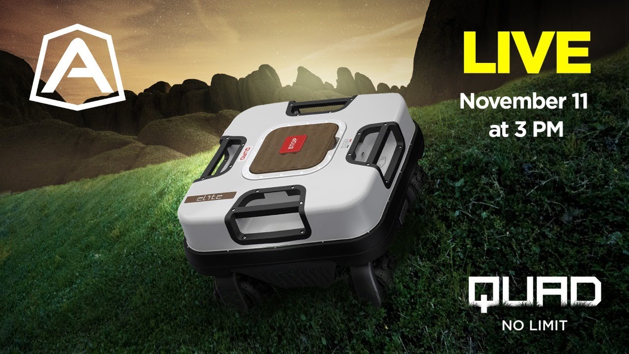 Live: lawns with high slopes? No problem, Ambrogio QUAD is arriving