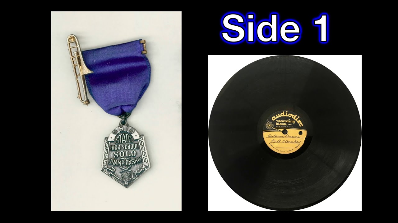 Celina HS Trombone Audio Disk Recording of William G. Slonaker - 1941