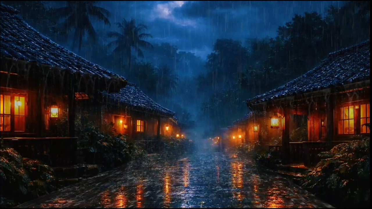 Relaxing Heavy Rain & Thunder Sounds For Deep Sleep, Insomnia Relief | Calming Night Rain Ambience