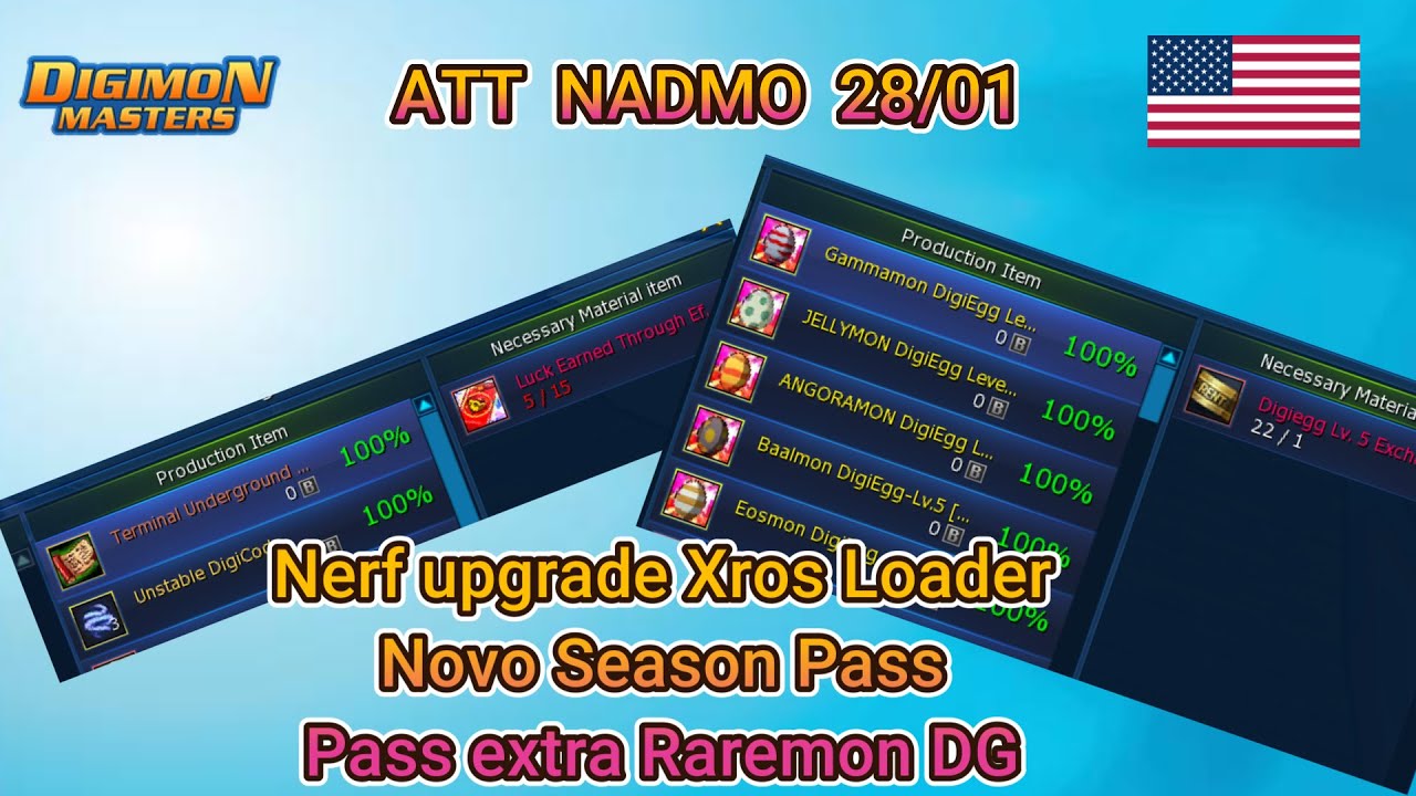 Atualiza&ccedil;&atilde;o NADMO 28/01/2026 - Digimon Masters Online
