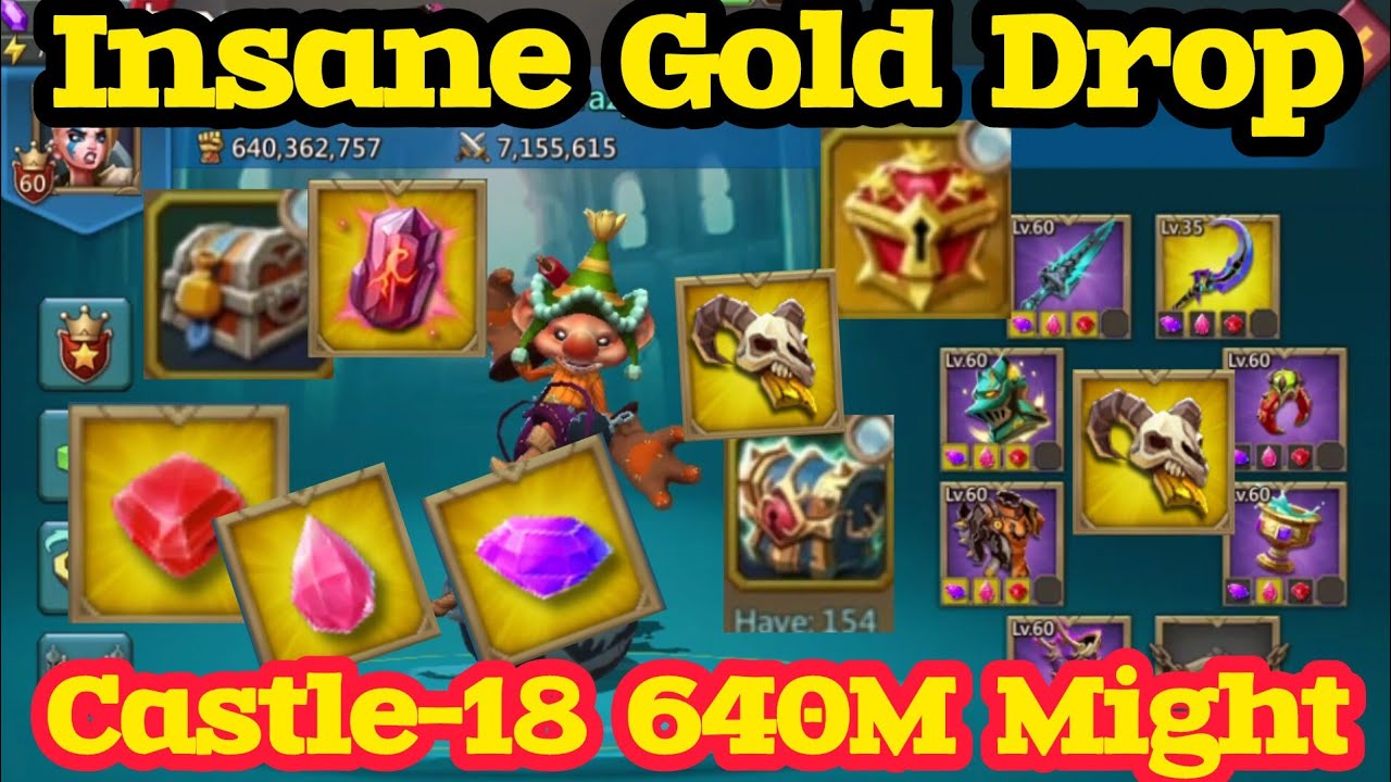 Crazy Legendary Drop Monstrous and Jewels Chest Opening Castle-18 640M Might || Lords Mobile