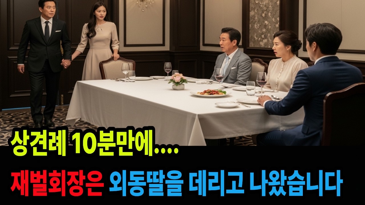 상견례 10분 만에 파혼… 재벌 회장이 외동딸을 데리고 나간 진짜 이유