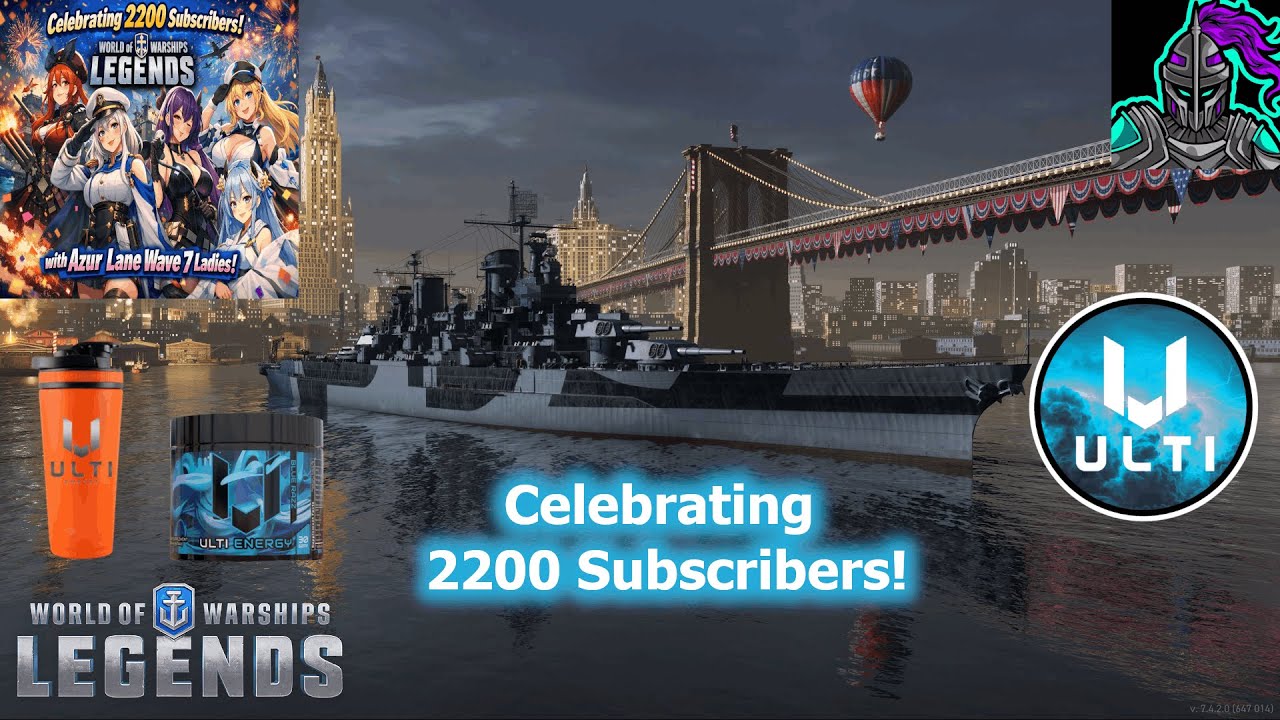 Celebrating 2200 Subscribers! | World of Warships Legends