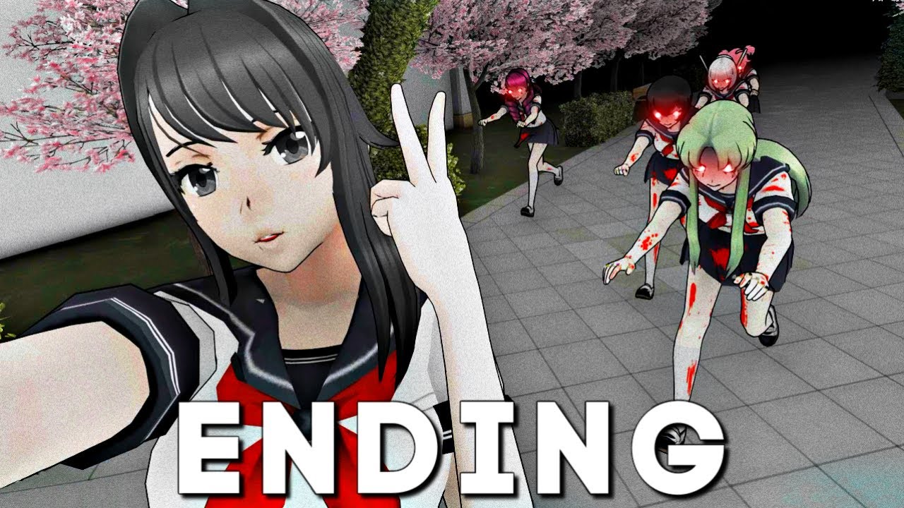 Yandere Simulator ZOMBIE APOCALYPSE MOD by Ana Caona - Full Walkthrough Gameplay (ENDING)