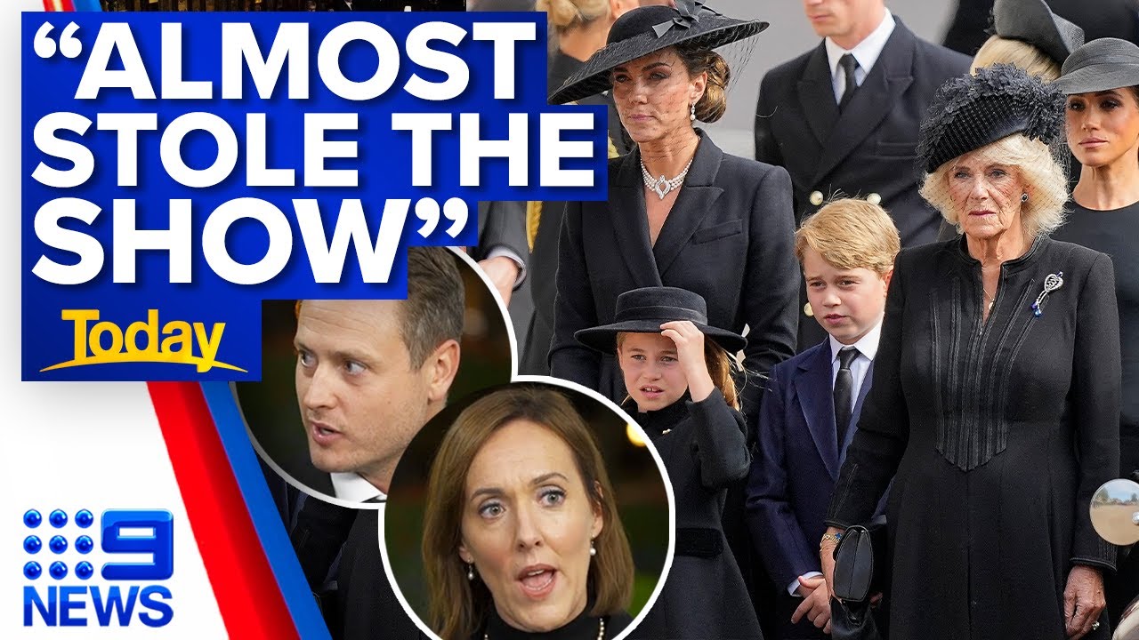Prince George and Princess Charlotte showed 'complete composure' as young royals | 9 News Australia