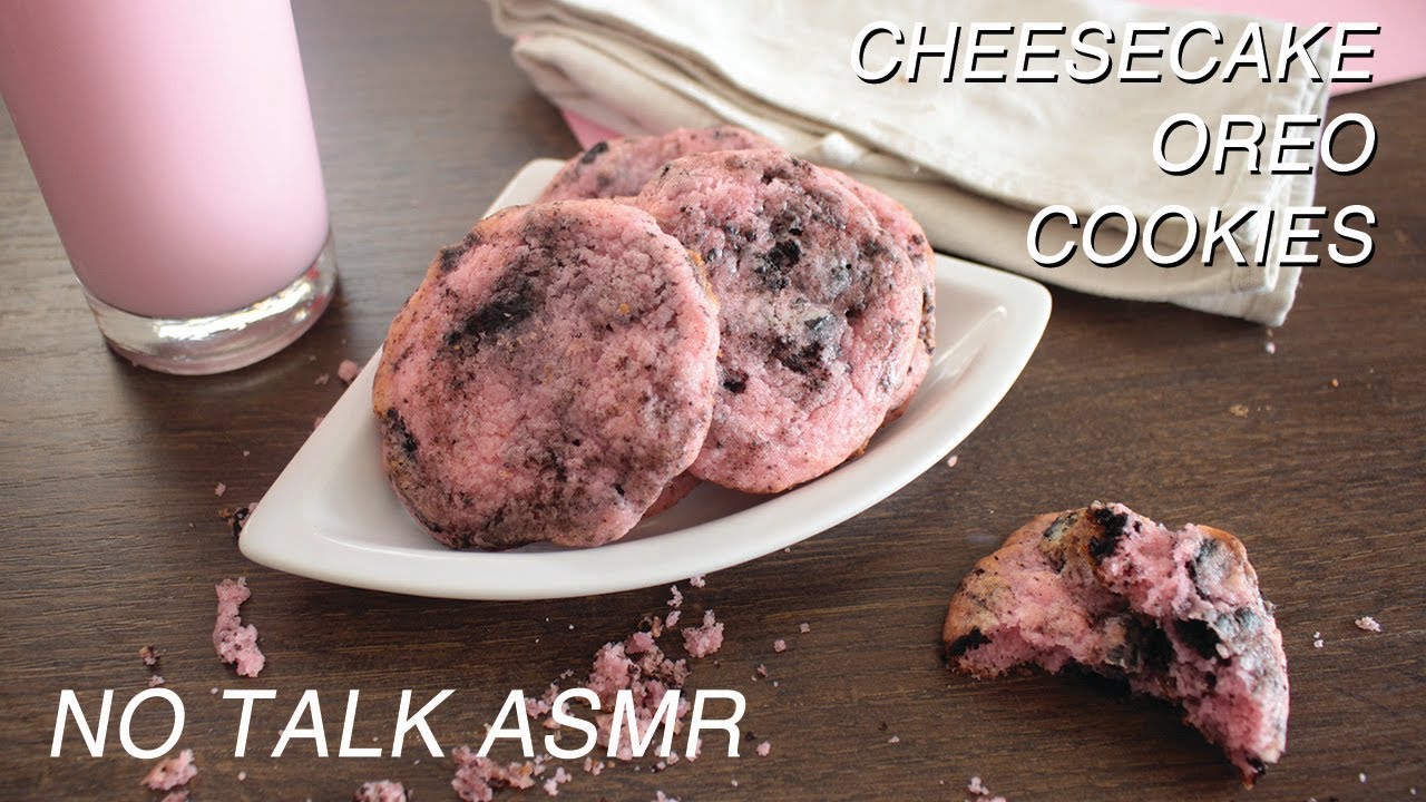 Oreo Cheesecake Cookies - No Talk ASMR cooking recipe
