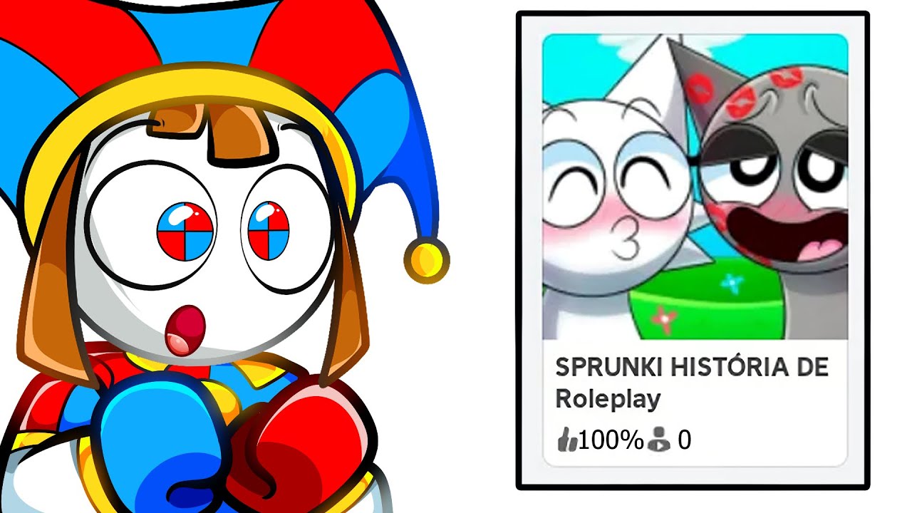 Pomni TESTOU os JOGOS de SPRUNKI no Roblox