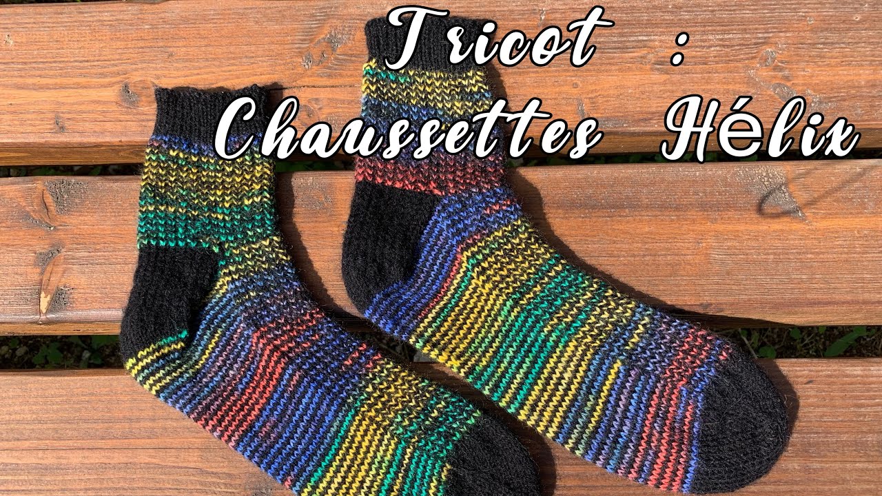 Tricot: Chaussettes colorées Hélix