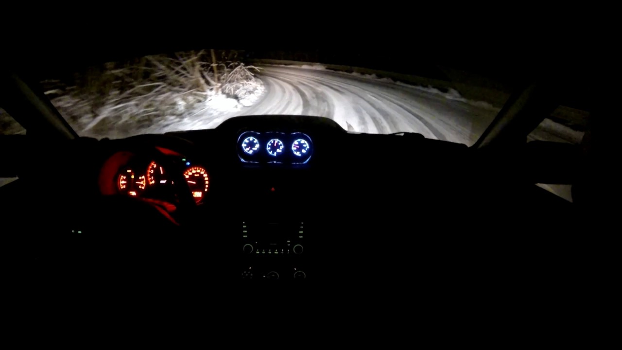 Subaru Impreza STI snow drift onboard
