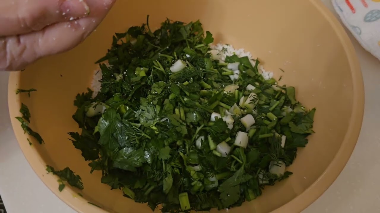 ОЧЕНЬ ВКУСНЫЕ и БЫСТРЫЕ В ГОТОВКЕ ЛЕПЕШКИ. / Сзеленью и творогом ./❤️🌺❤️