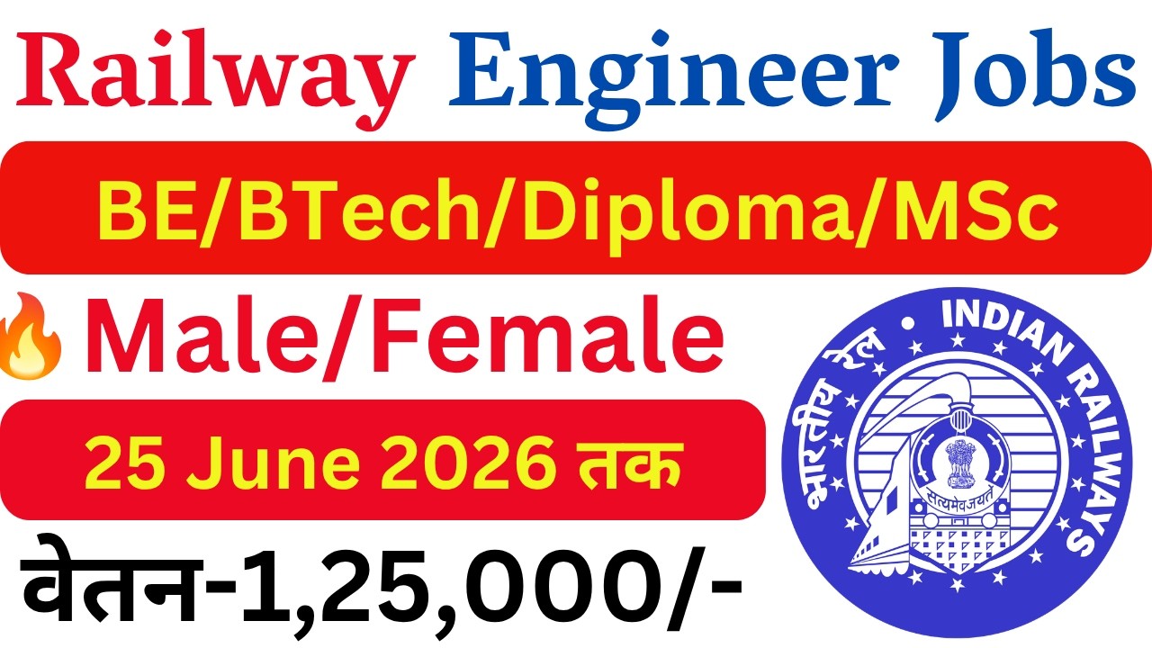 Railway New Engineer Vacancy 2026 | Latest Government Engineer Jobs | All India Technical Jobs 2026