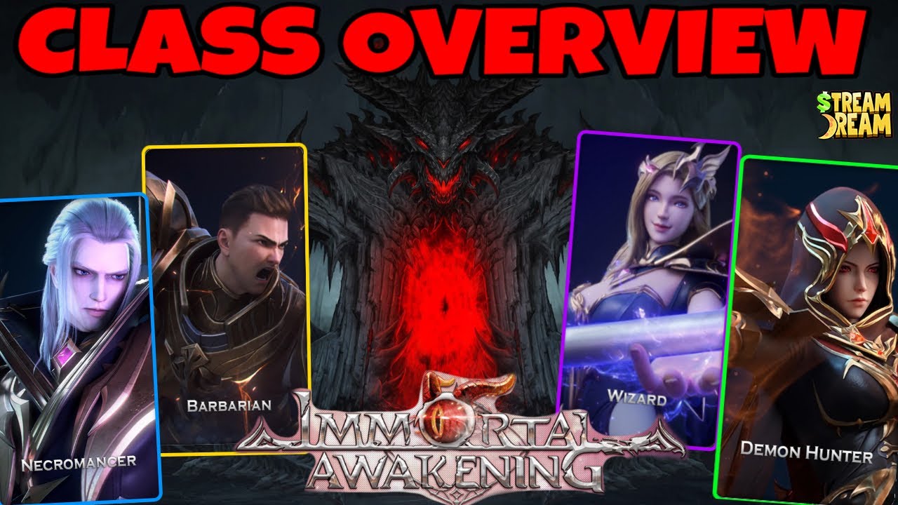 Class overview Immortal Awakening NEW MMORPG Diablo 3 like mobile game