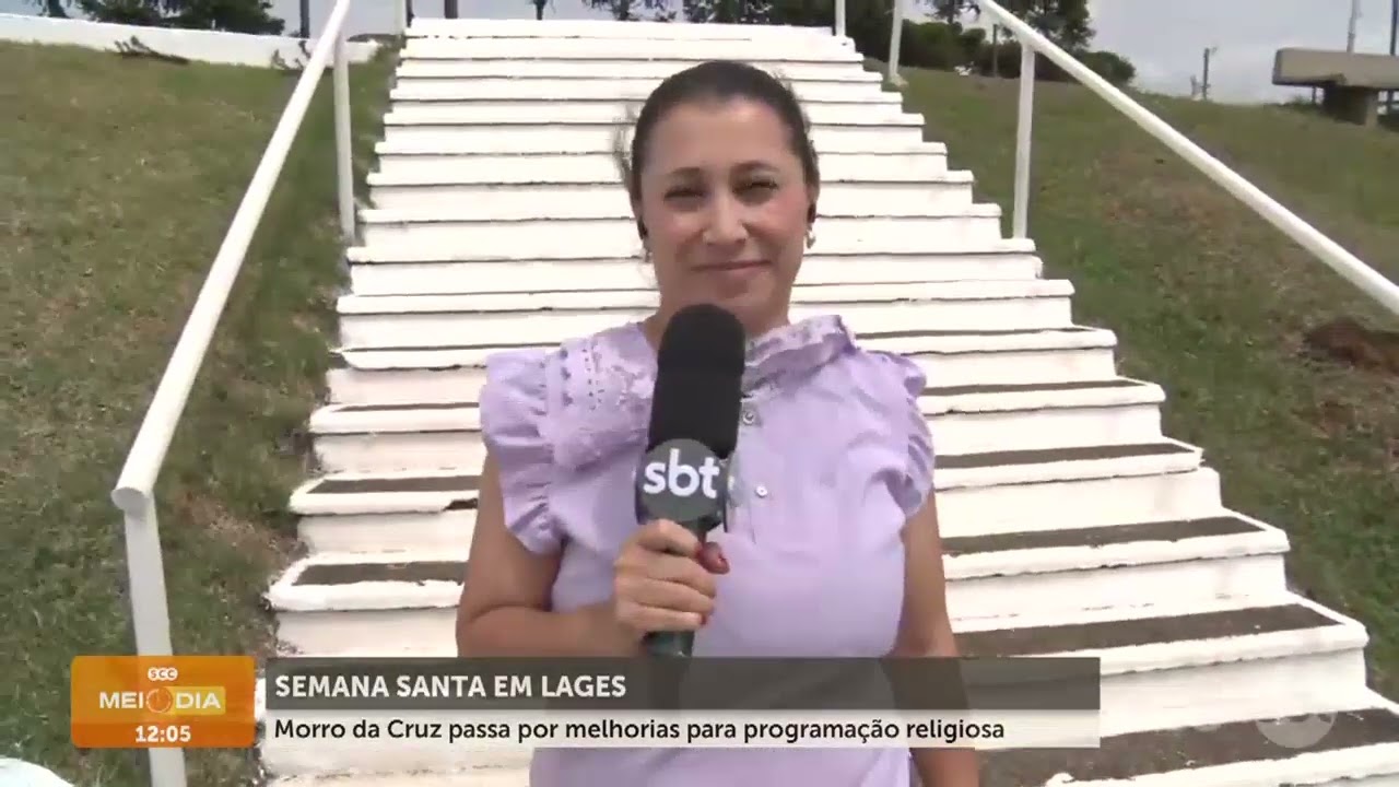 Morro da Cruz recebe melhorias para Semana Santa em Lages | Cotidiano | SCC Meio-Dia