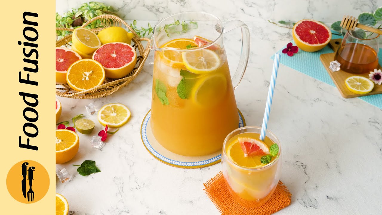 Citrus Iced Green Tea Recipe By Food Fusion