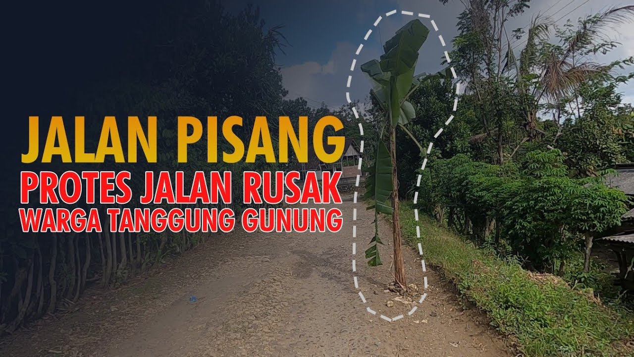 JALAN PISANG - WARGA TANGGUNG GUNUNG PROTES JALAN RUSAK