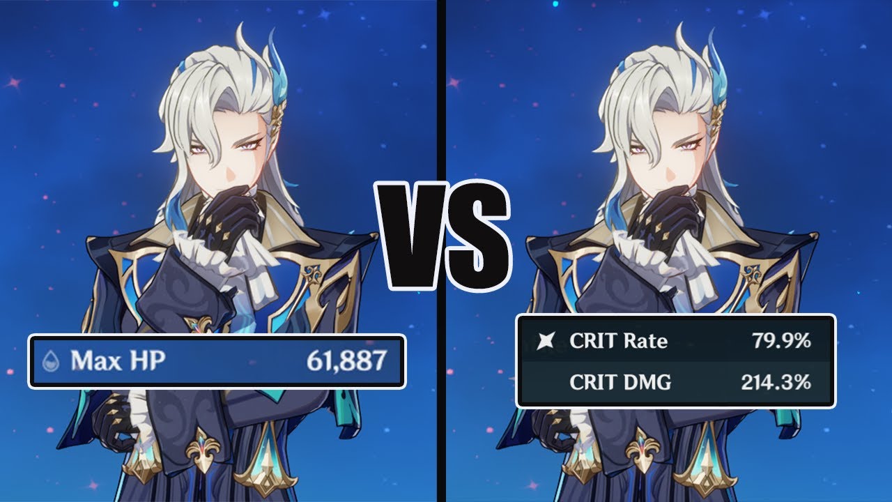 Neuvillette FULL HP Vs Crit Build - Genshin impact