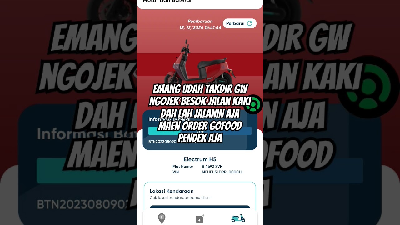 Selamat Tinggal Electrum H5, besok nge gojek jalan kaki #gojek #viral #motorlistrik #electrum