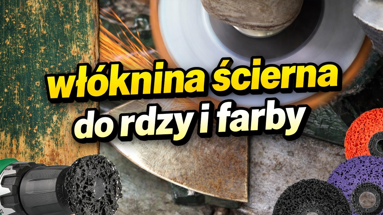 Tarcza ścierna do rdzy, metalu, farby - włosy murzyna w akcji - test.
