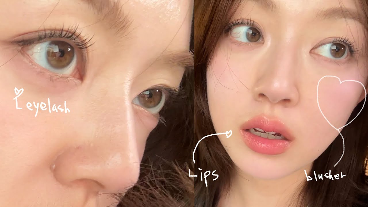 물 많이 탄 수채화 톤🍧& 깔끔한 속눈썹 조합 메이꼽⸝⸝⸝𓇼mini 브이로그