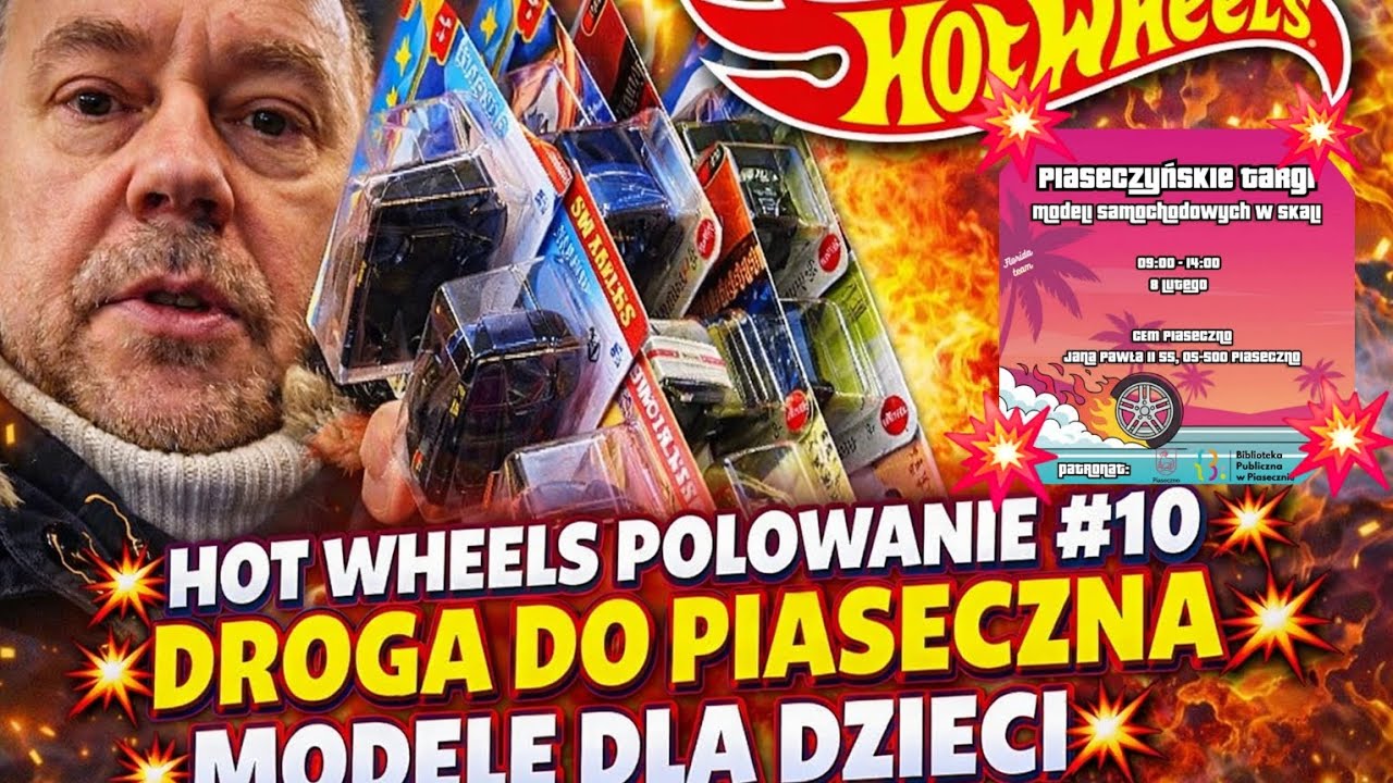 HOT WHEELS POLOWANIE #10💥ILE MODELI PREKAZAŁEM DLA DZIECI💥DROGA DO PIASECZNA💥