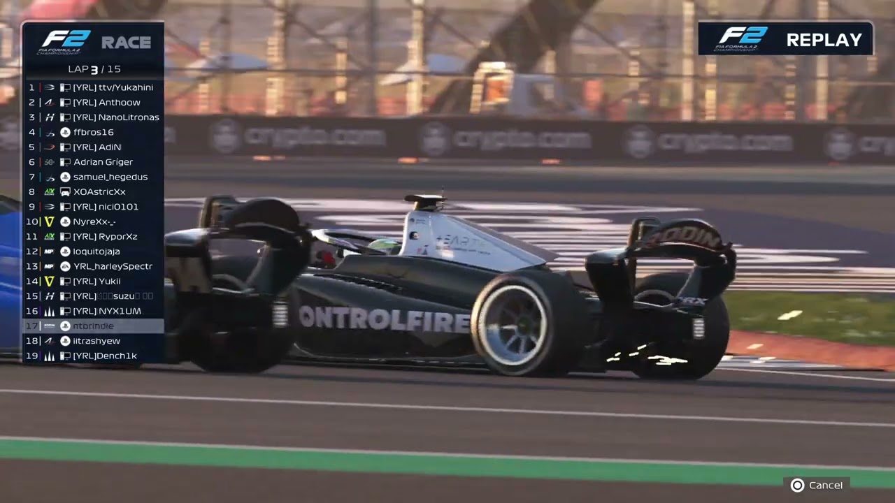 F1 25 YRL Feature Race Silverstone Reverse HIGHLIGHTS F2