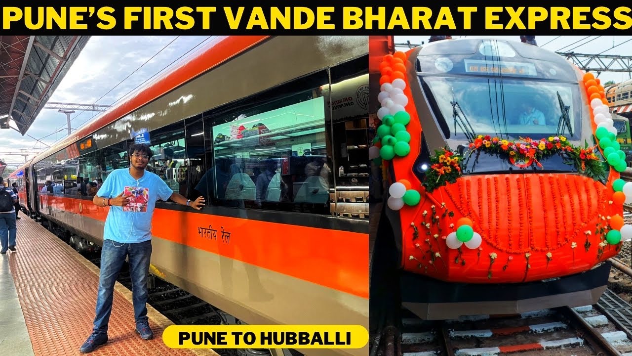 Pune - Hubballi Bhagwa Vande Bharat Express Inaugural Special Journey *yeh chiz galt h*