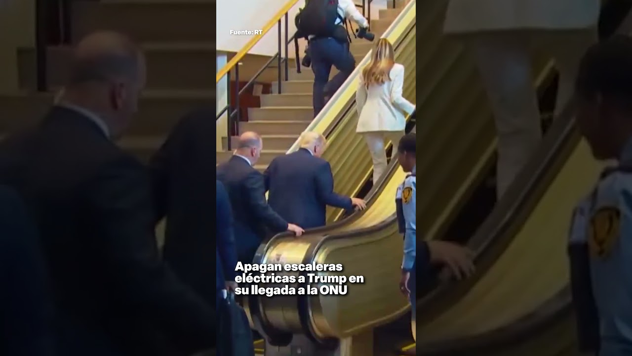 Escaleras el&eacute;ctricas de la ONU fallan en la llegada de DONALD TRUMP  | Gesti&oacute;n