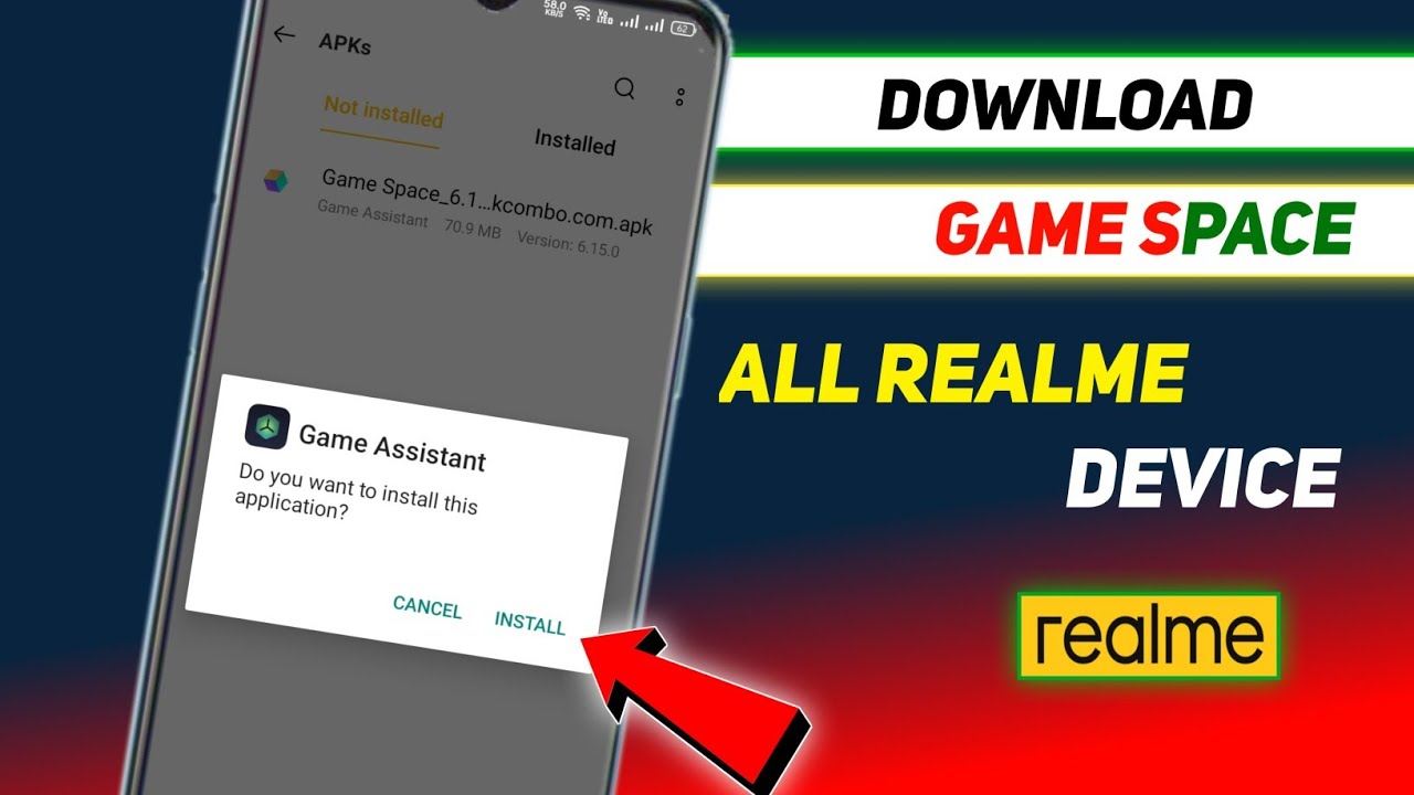How to install game space in realme | Realme game space | Game space