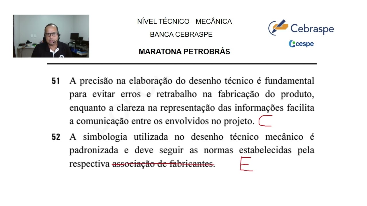 Prova Técnico em Manutenção CEBRASPE  2023 - PETROBRÀS