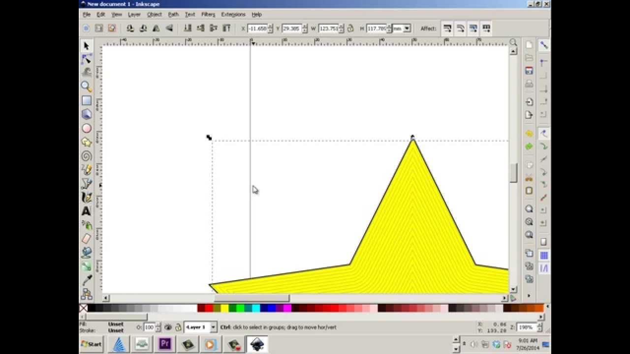 0102 Gcodetools Inkscape Creating a filled object