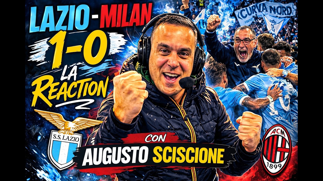 Lazio - Milan 1-0, i gol di Isaksen commentato dallo Stadio Olimpico da Augusto Sciscione