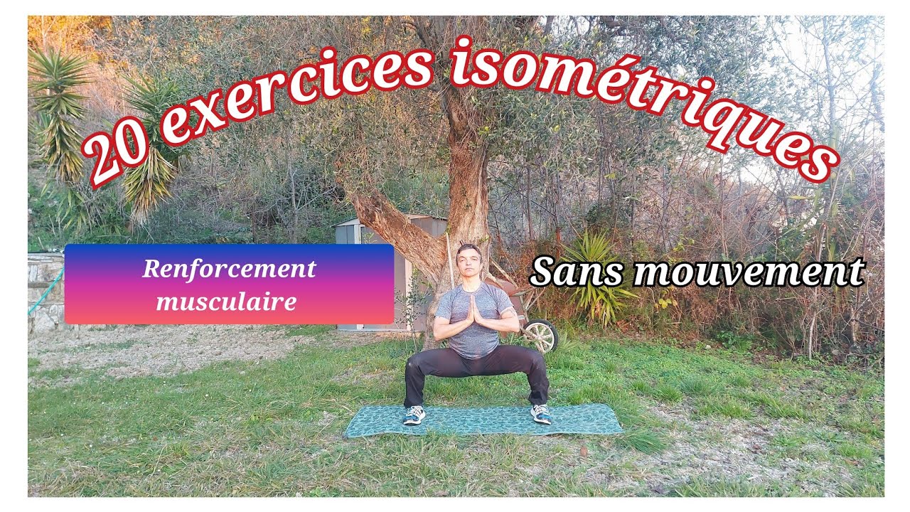 20 exercices isométriques, renforcement sécuritaire sans mouvement.