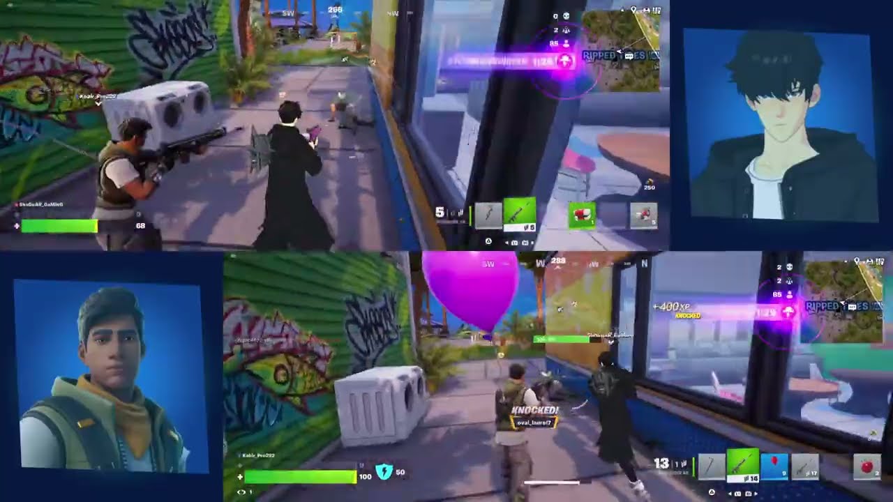 Playing fortnite With my son.