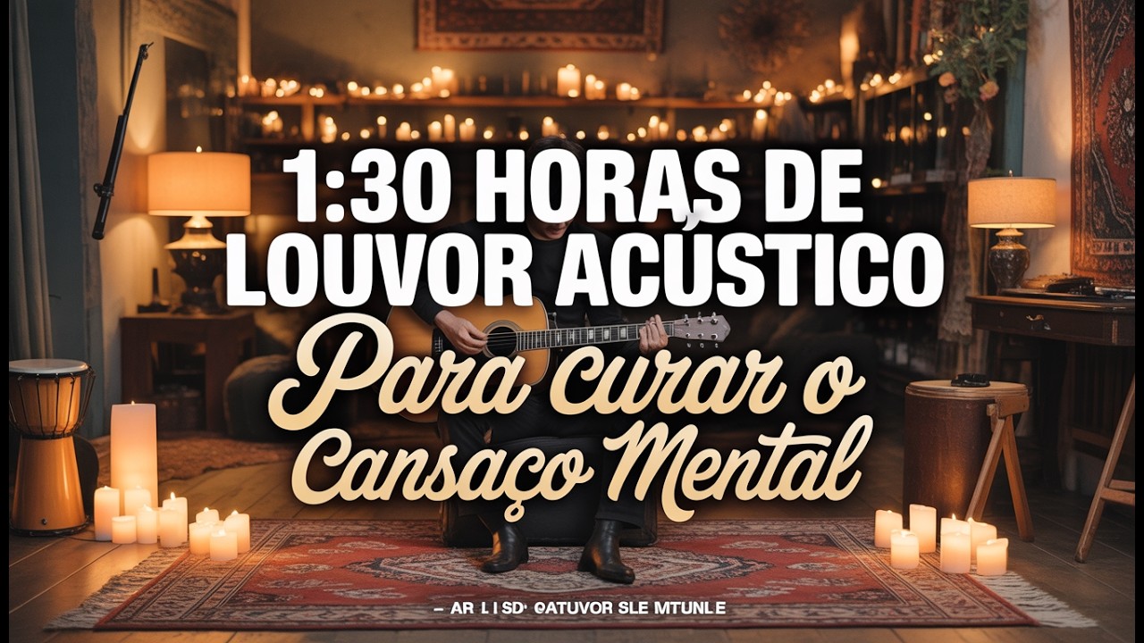1:30 HORAS DE LOUVOR ACÚSTICO PARA ACALMAR A ALMA MÚSICA PARA CURAR O CANSAÇO MENTAL 🙏🎻
