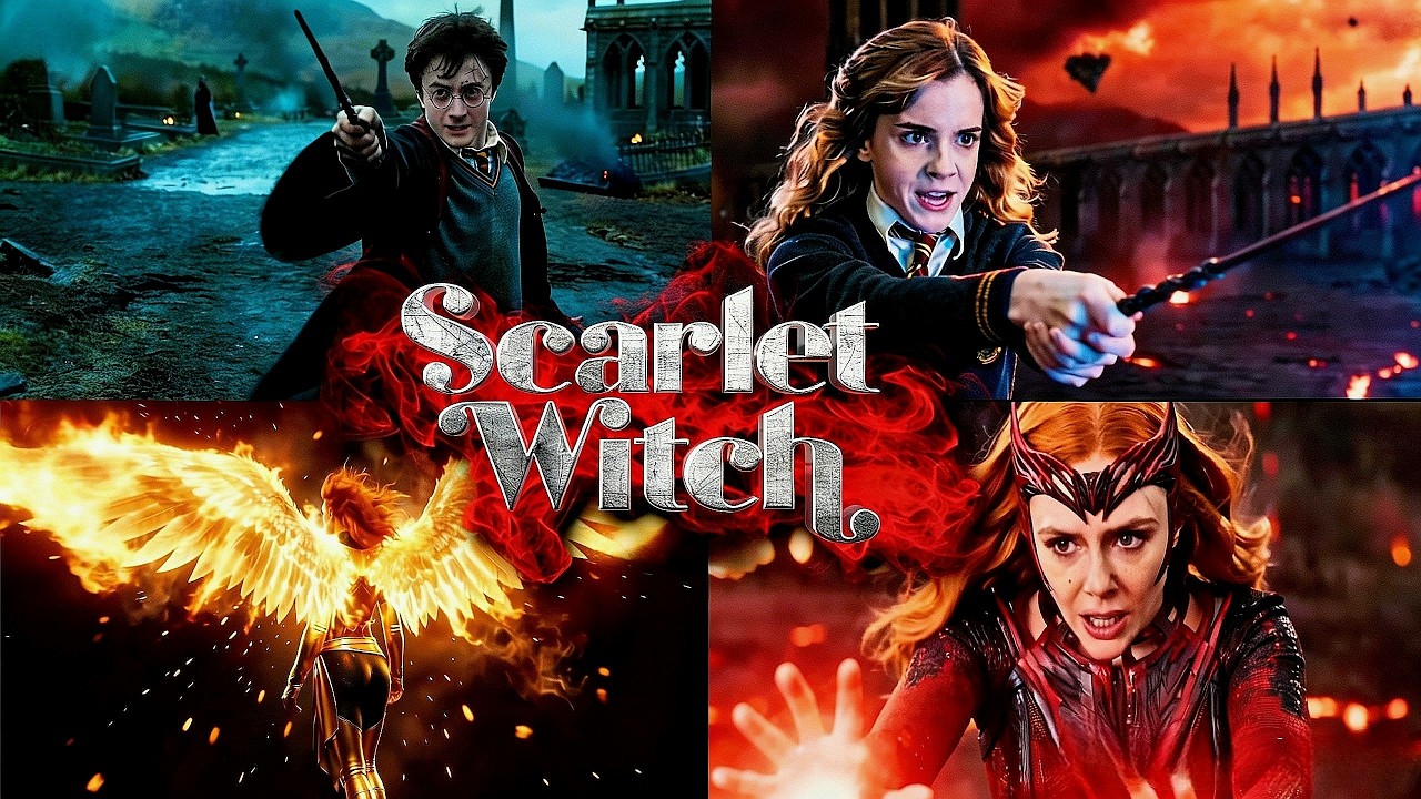 Scarlet Witch VS Harry Potter, Hermione, Dumbledore & Jean Grey