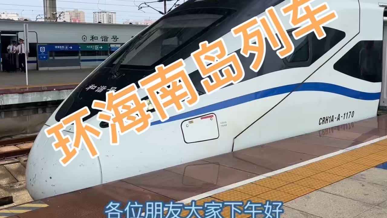 环海南到高铁运转，海口东到海口东的环线列车 #中国铁路 #环海南岛 #环线列车