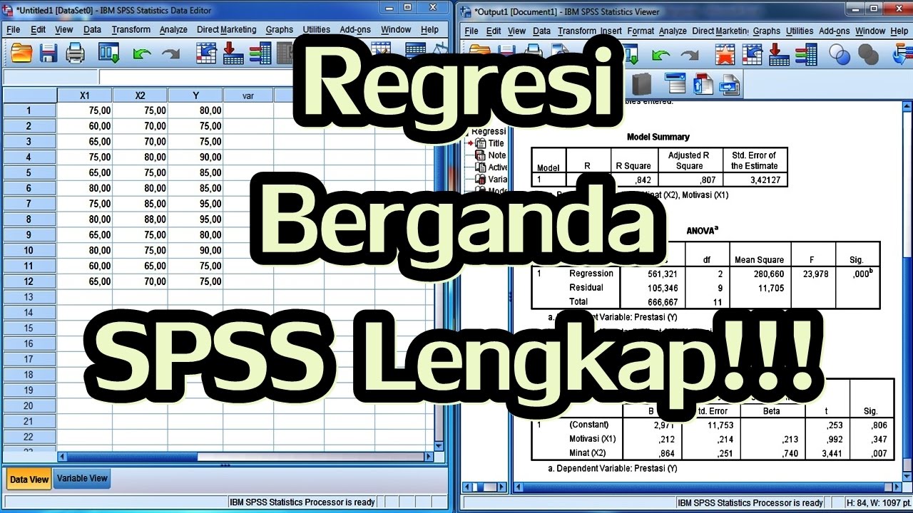 Uji t dan Uji F dalam Analisis Regresi Berganda dengan SPSS Lengkap