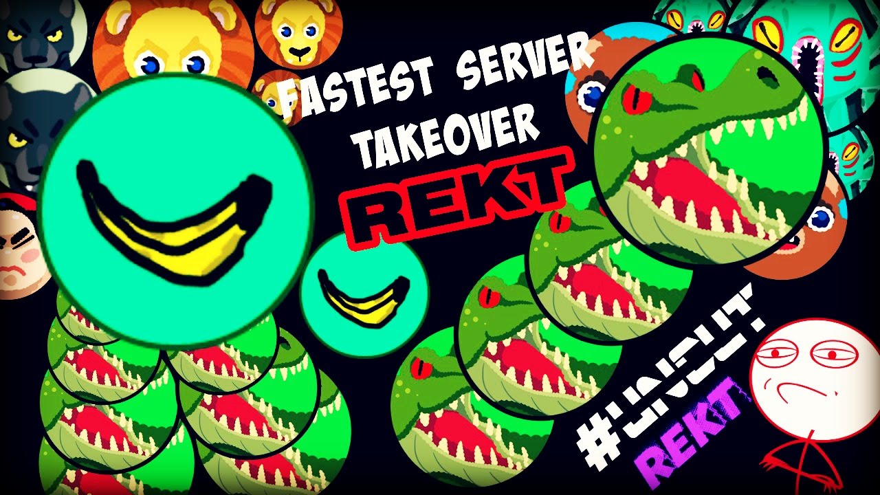 Agar.io-  FASTEST SERVER TAKEOVER EVER! #Uncut Gameplay #GETREKT #Doublesplits