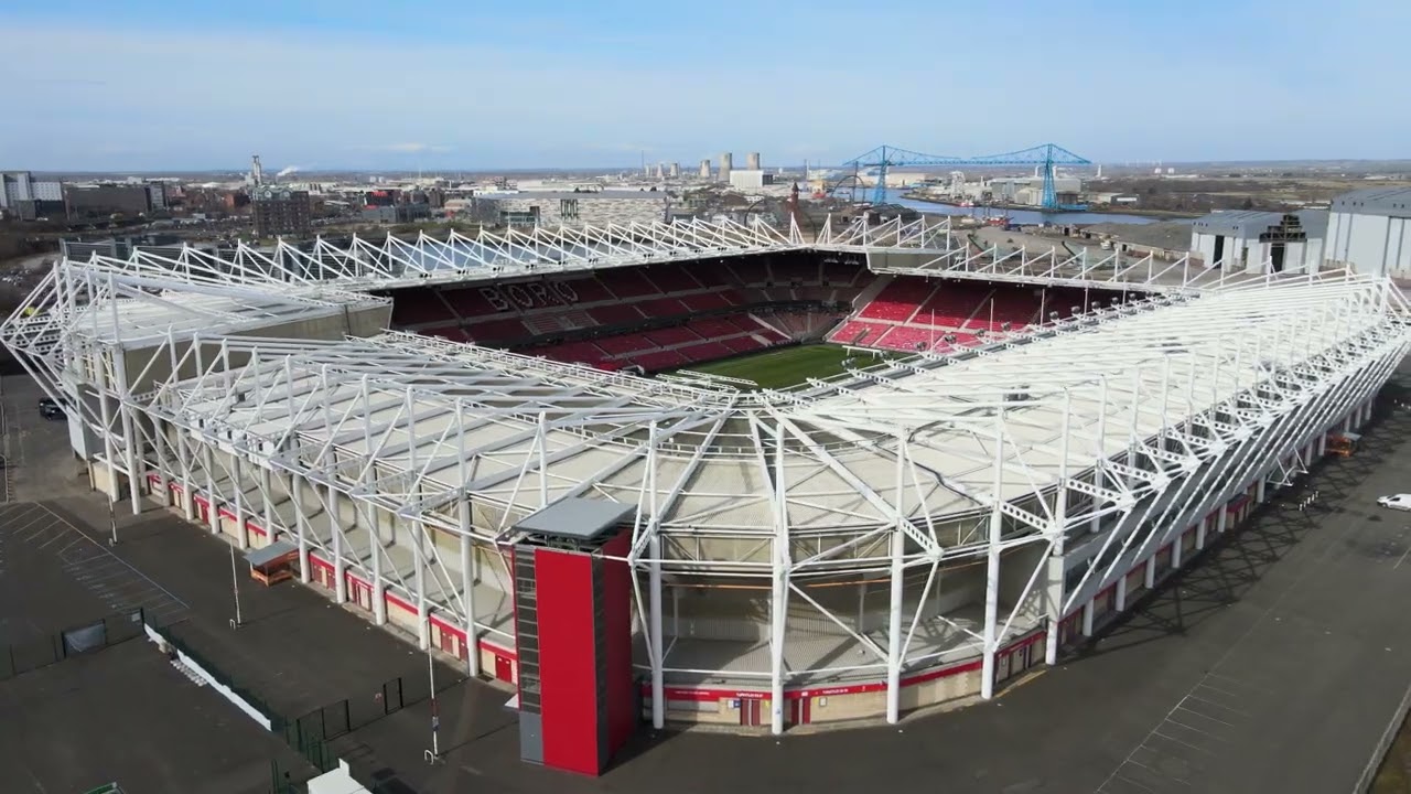 Race track, Rings, Riverside Stadium. #Middlesbroughfootballstadium #DJI #Air2 #Dronefootage