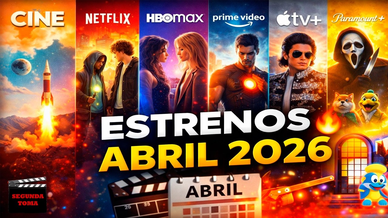 Todos los estrenos de abril 2026 🎬 Netflix, HBO, Prime y cine 🔥| Segunda Toma