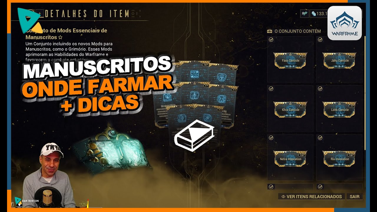 WARFRAME - NOVOS MANUSCRITOS MODS  PARA COLOCAR NOS SEU GRIMÓRIO !!
