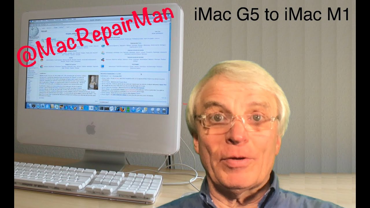 iMac G5 upgraded to iMac M1 using a MacMini M1 logic board