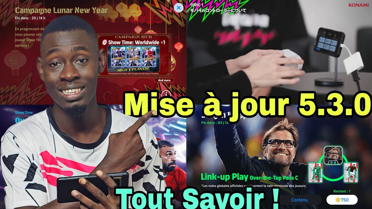Tout savoir sur la mise à jour 5.3.0 || Efootball mobile 