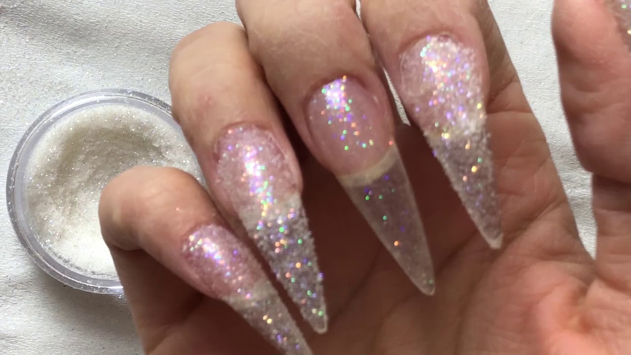 DECORATING MY NAILS WITH CLEAR HOLO & CRYSTALS